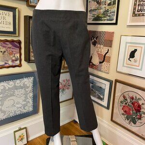 Talbots Comfy Women's Gray Side Zip Ankle Length Trousers with Stretch Size 8P